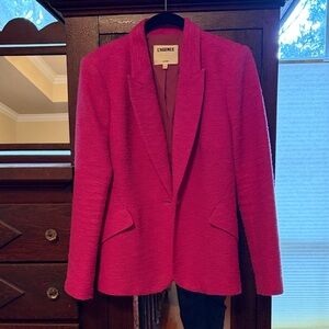 L'AGENCE Vibrant Pink Chamberlain Tweed Blazer size 10- EUC